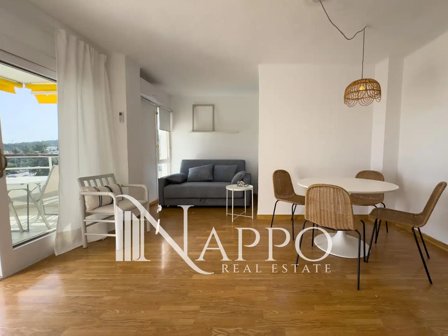 Wohnzimmer von Wohnung zur Miete in  Palma de Mallorca mit Klimaanlage, Heizung und Terrasse
