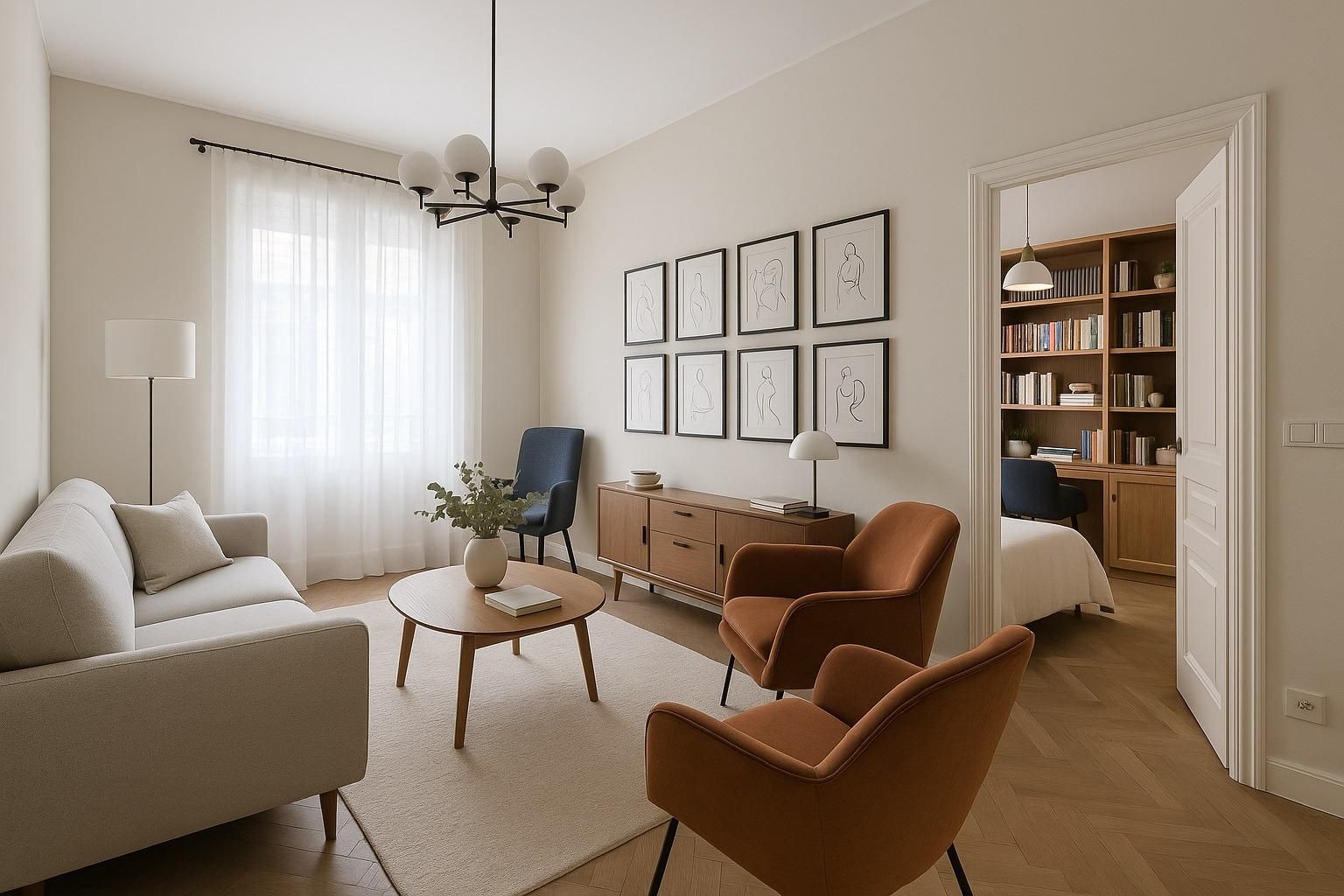 Living room of Flat for sale in  Sevilla Capital  with Air Conditioner, Heating and Terrace