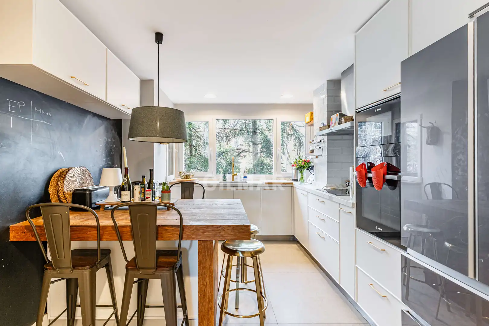 Kitchen of Flat for sale in Madrid  with Heating, Private garden and Swimming Pool