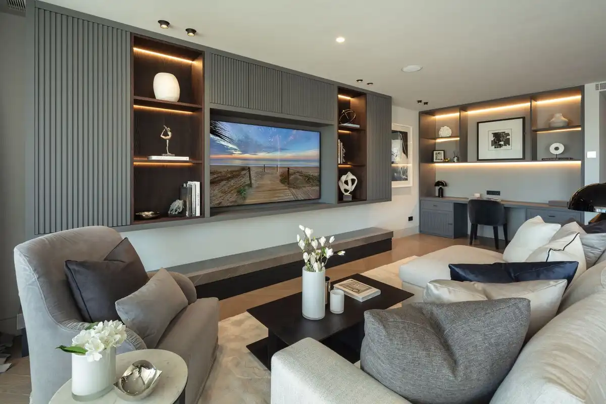 Living room of Duplexes for sale in Marbella  with Air Conditioner, Terrace and Community pool