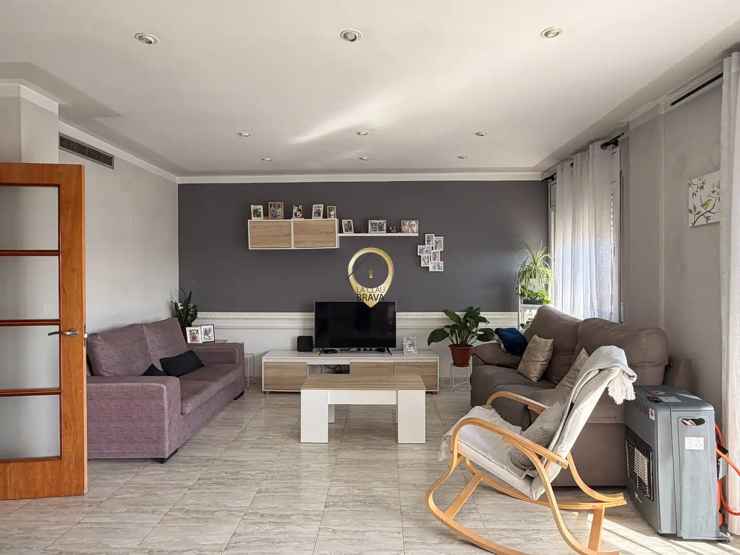 Sala d'estar de Àtic en venda en Santa Cristina d'Aro amb Aire condicionat, Calefacció i Terrassa