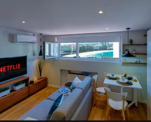Living room of Attic for sale in A Coruña Capital   with Air Conditioner, Heating and Furnished