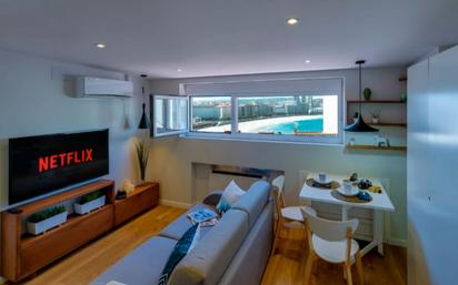 Living room of Attic for sale in A Coruña Capital   with Air Conditioner, Heating and Furnished