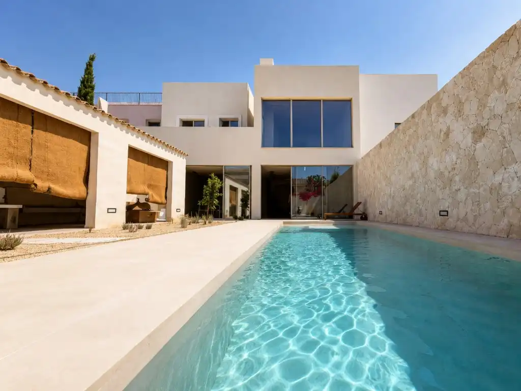 Piscina de Casa adosada en venta en Ses Salines con Aire acondicionado, Jardín privado y Terraza