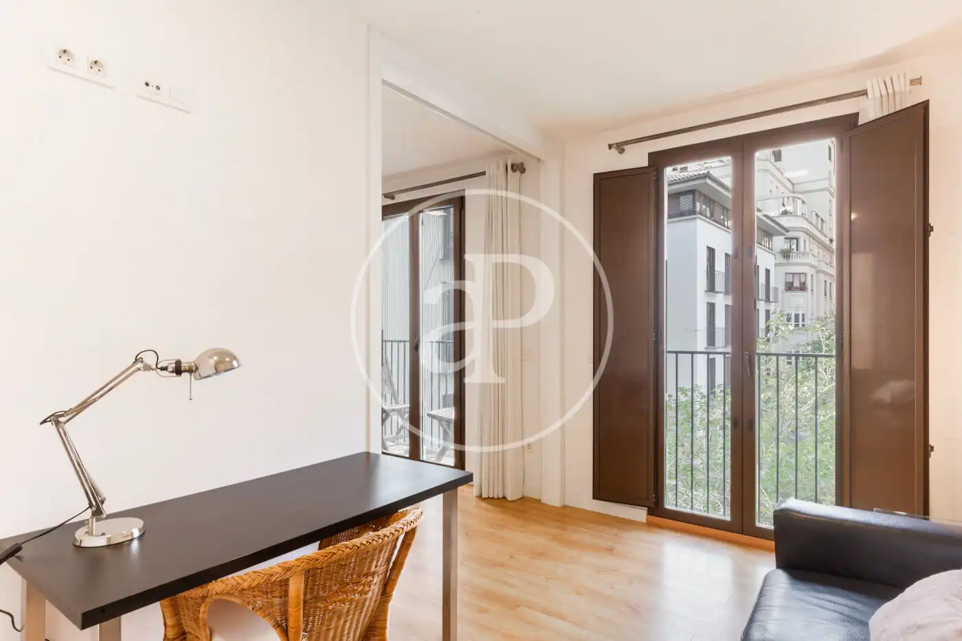 Balcony of Flat for rent in Valencia  with Air Conditioner, Heating and Furnished