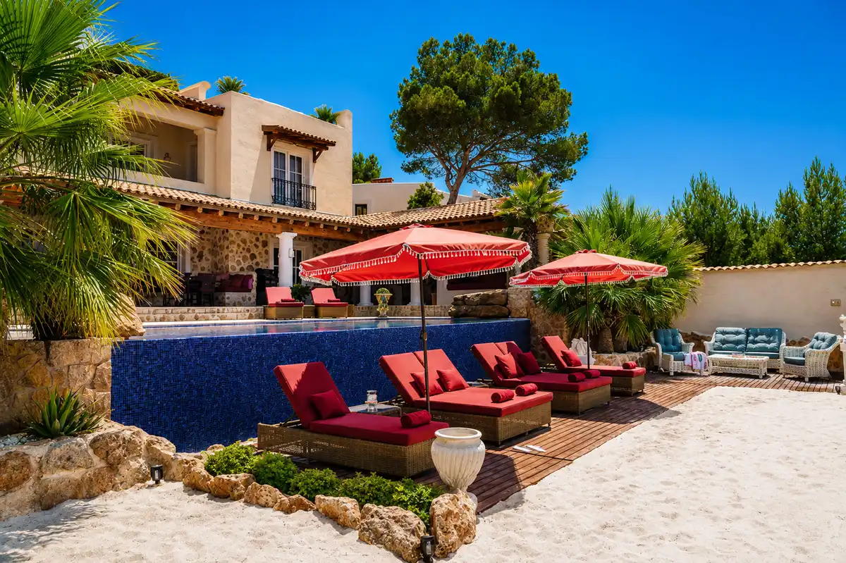 Terrace of Houses for rent in Santa Eulària des Riu  with Air Conditioner, Heating and Private garden