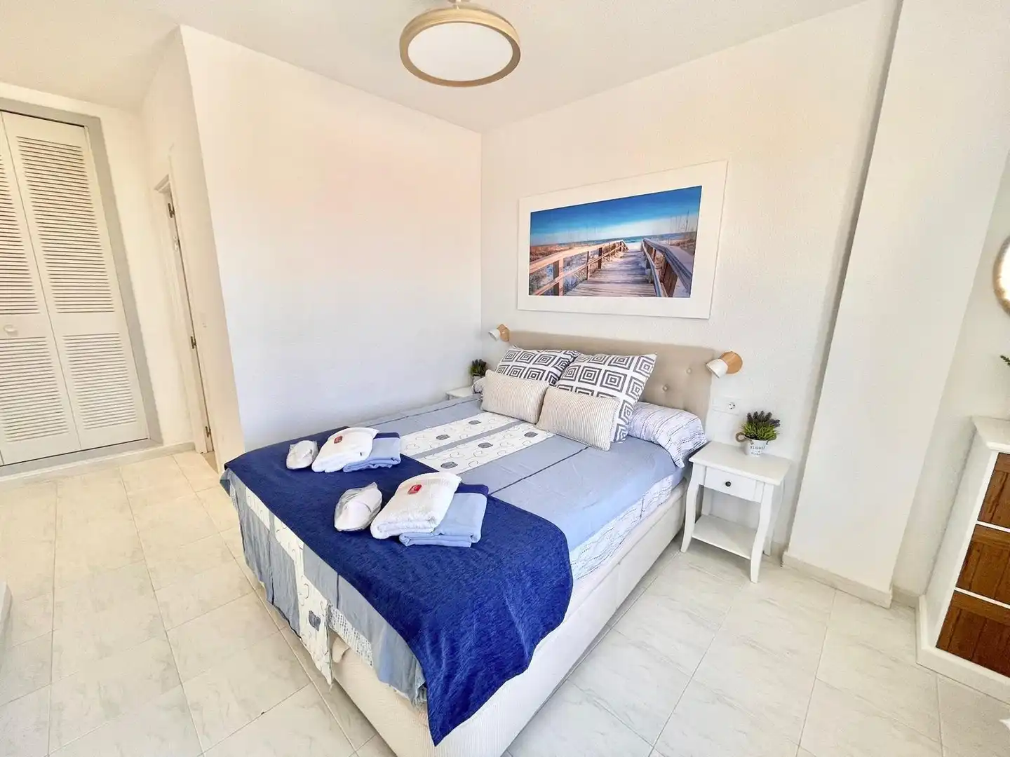 Bedroom of Apartments for rent in La Manga del Mar Menor  with Air Conditioner, Heating and Terrace