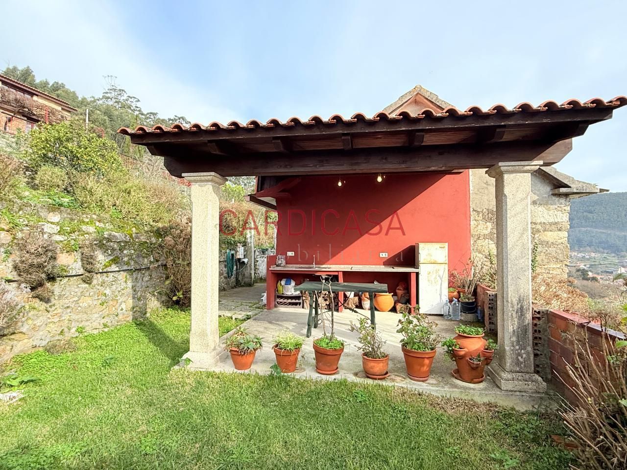 Jardí de Casa o xalet en venda en Moaña amb Calefacció, Jardí privat i Terrassa