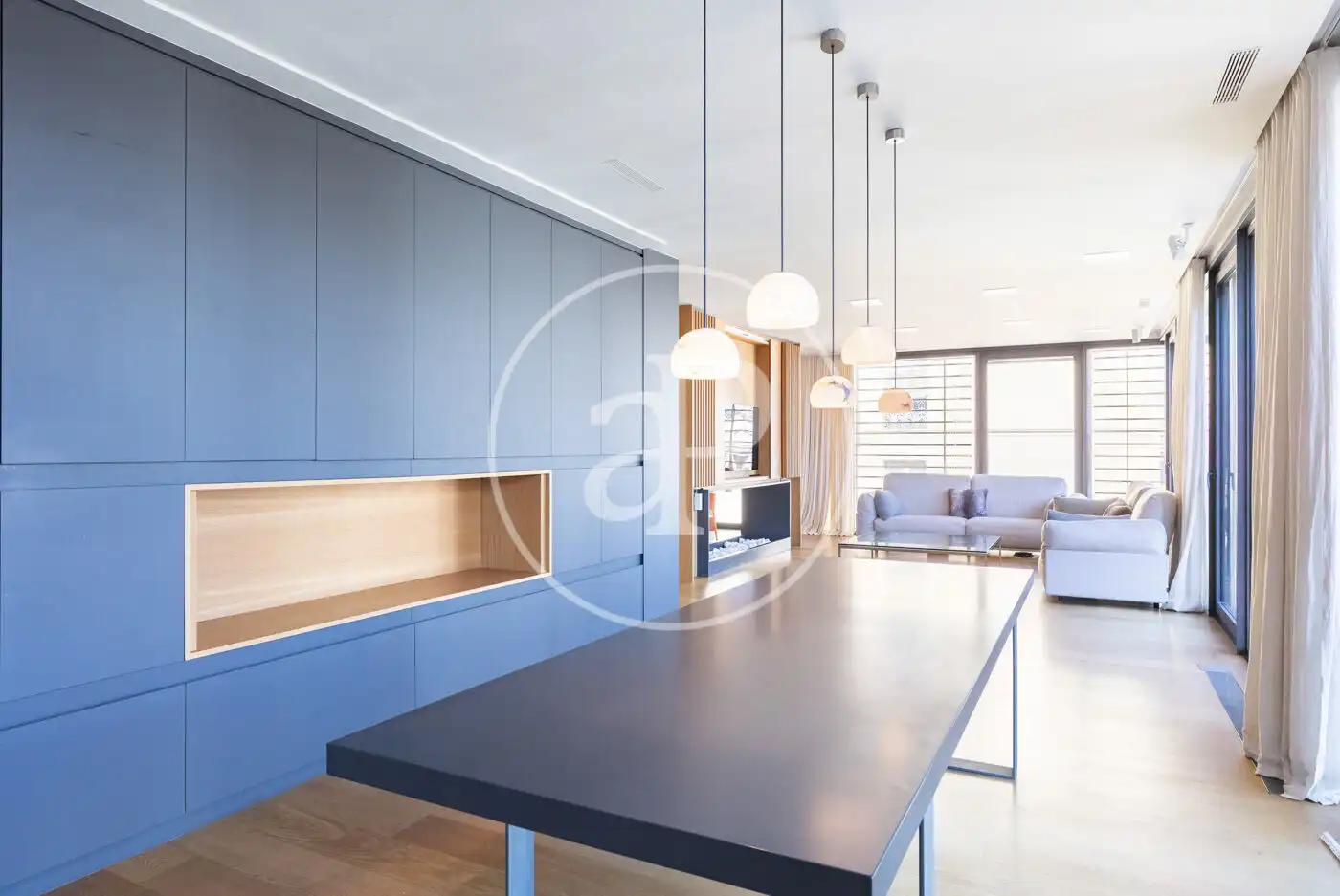 Cocina de Piso de alquiler en Barcelona con Aire acondicionado, Calefacción y Jardín privado