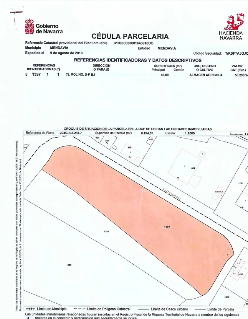Wohnbaugrundstück zum Verkauf in Mendavia