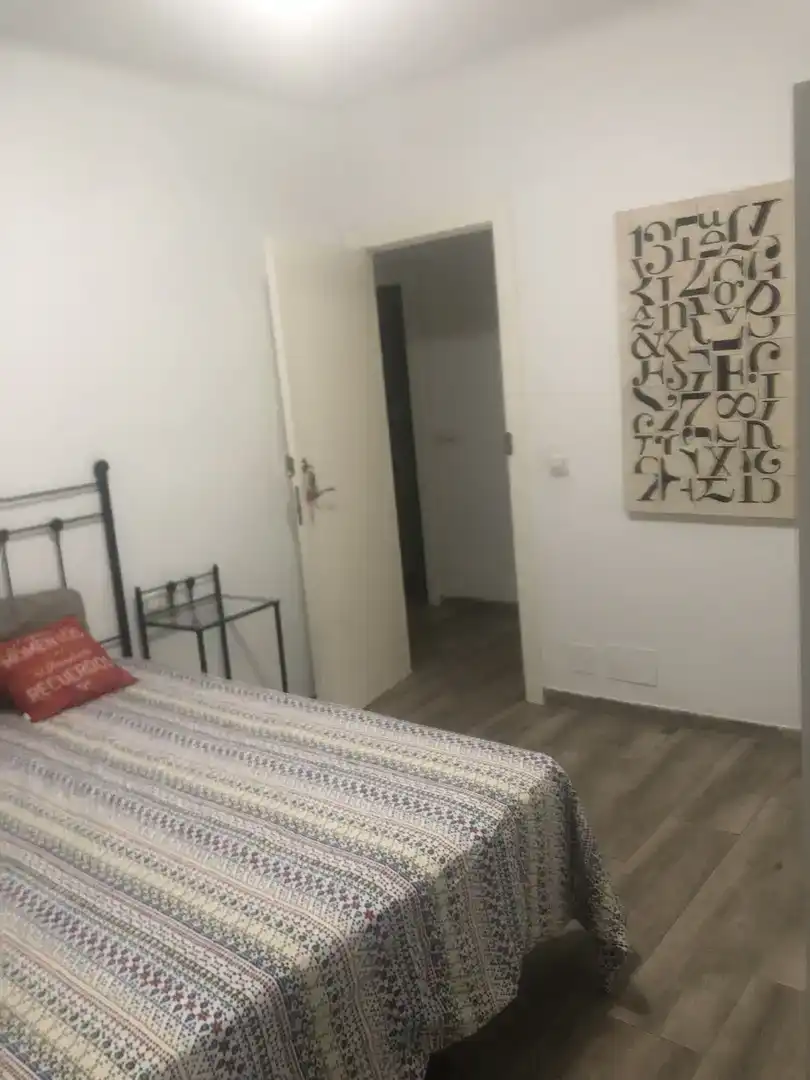 Bedroom of Flat for share in Málaga  with Parquet flooring, Furnished and Balcony