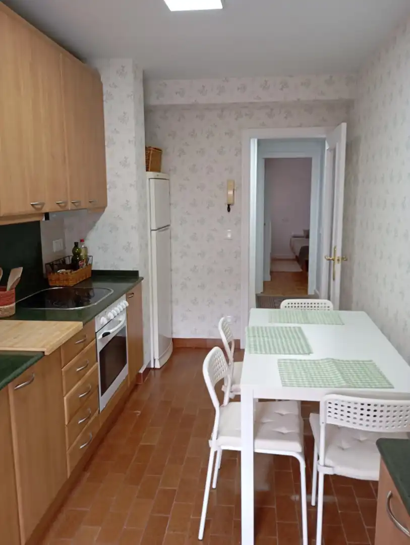Küche von Wohnung zur Miete in Gijón  mit Heizung, Parkett und Möbliert