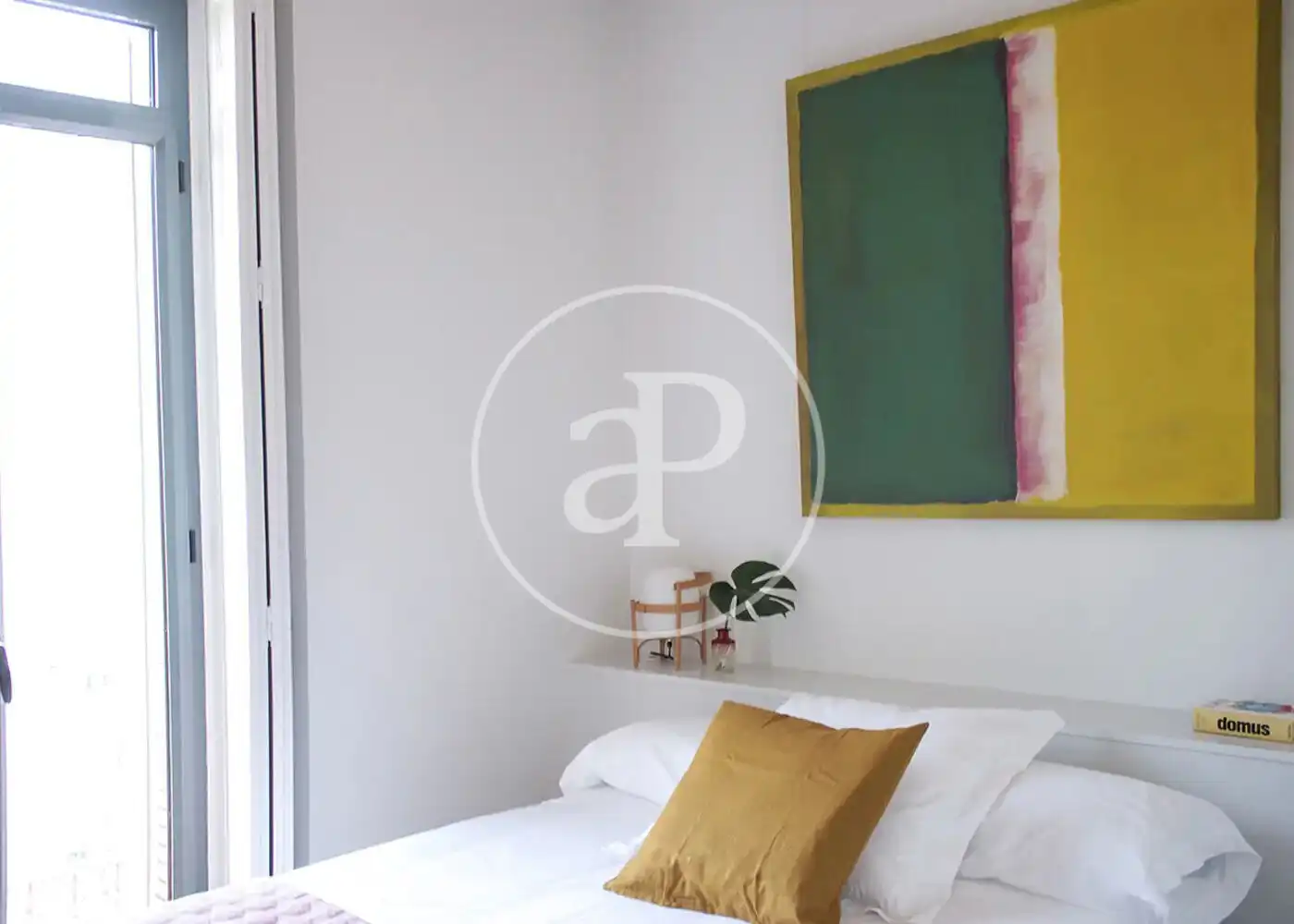 Schlafzimmer von Wohnung zur Miete in Madrid mit Klimaanlage, Heizung und Möbliert