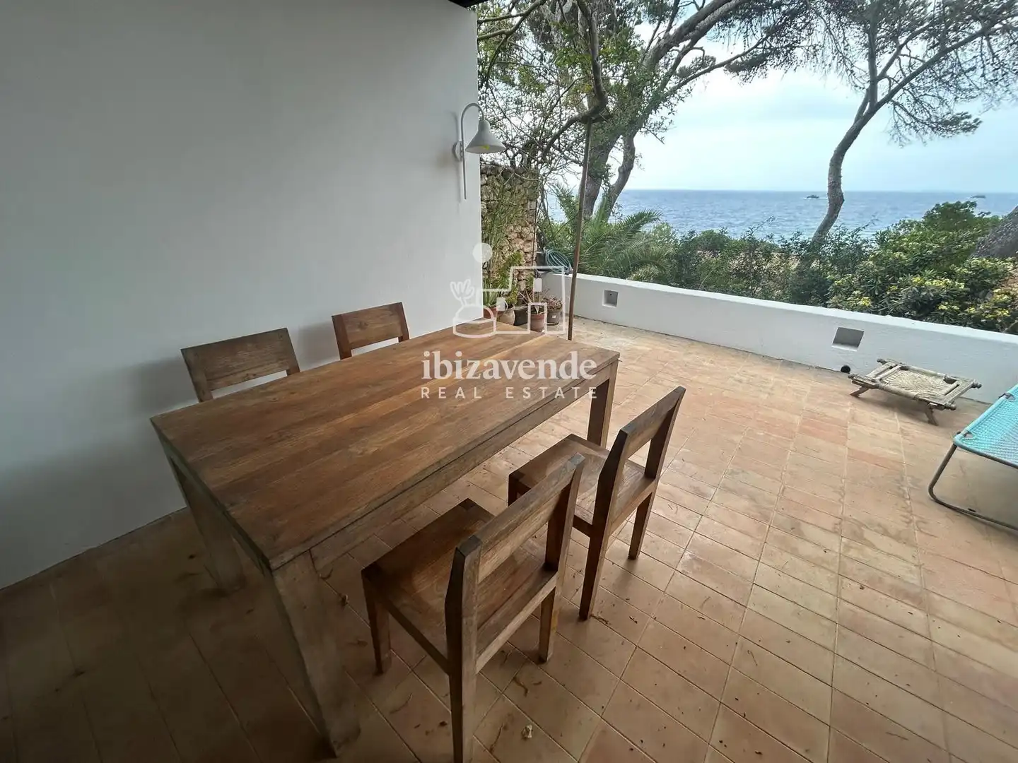 Terrasse von Einfamilien-Reihenhaus zur Miete in Santa Eulària des Riu mit Klimaanlage, Heizung und Terrasse