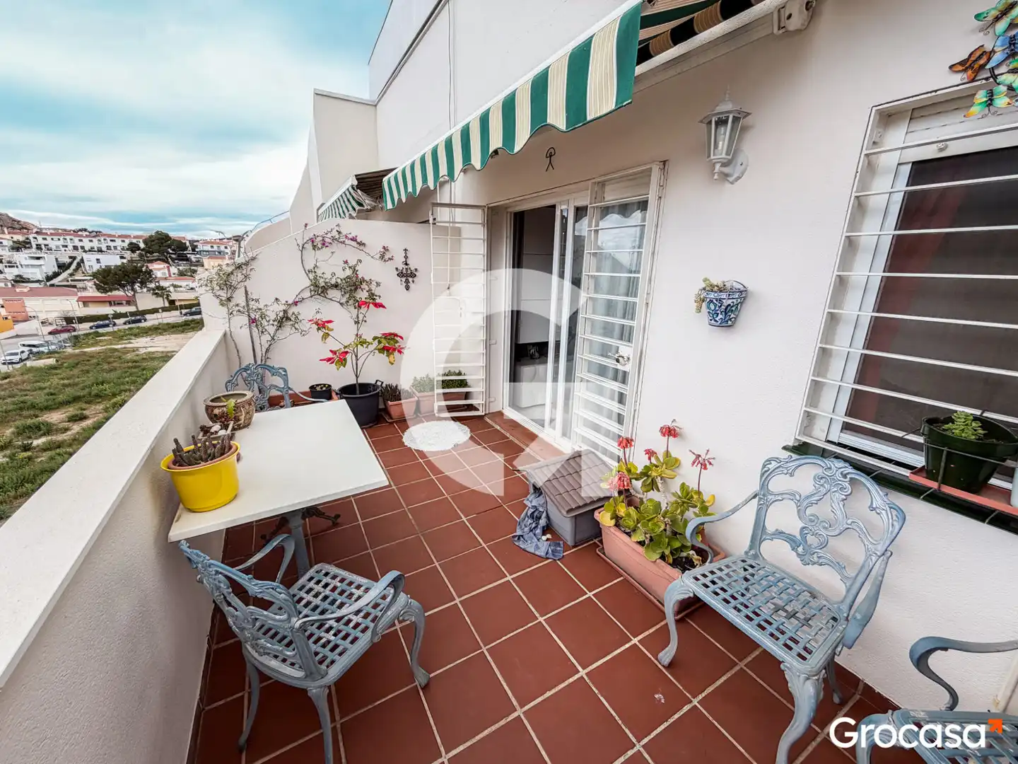 Terrasse von Dachboden zum Verkauf in Rincón de la Victoria mit Privatgarten, Terrasse und Ofen