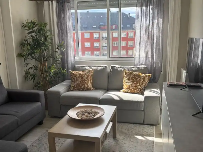 Living room of Flat for sale in Ferrol  with Heating, Storage room and Furnished
