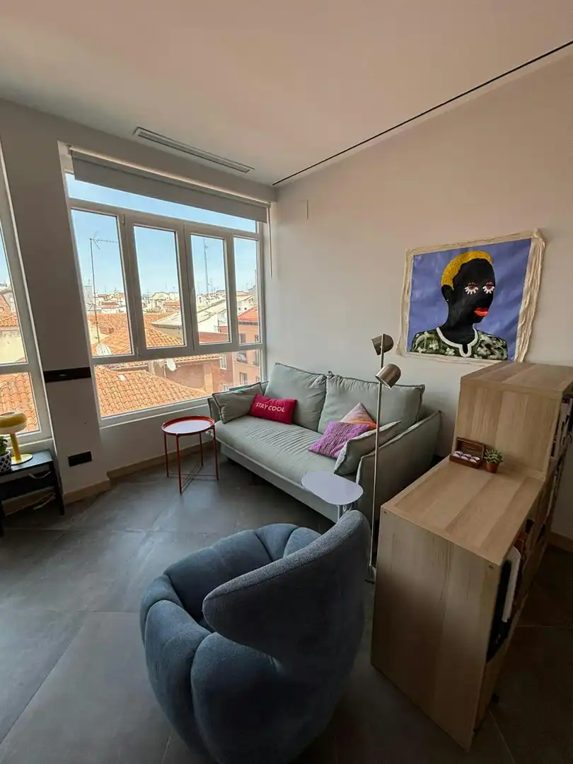 Wohnzimmer von Wohnung zur Miete in Madrid mit Klimaanlage, Heizung und Möbliert