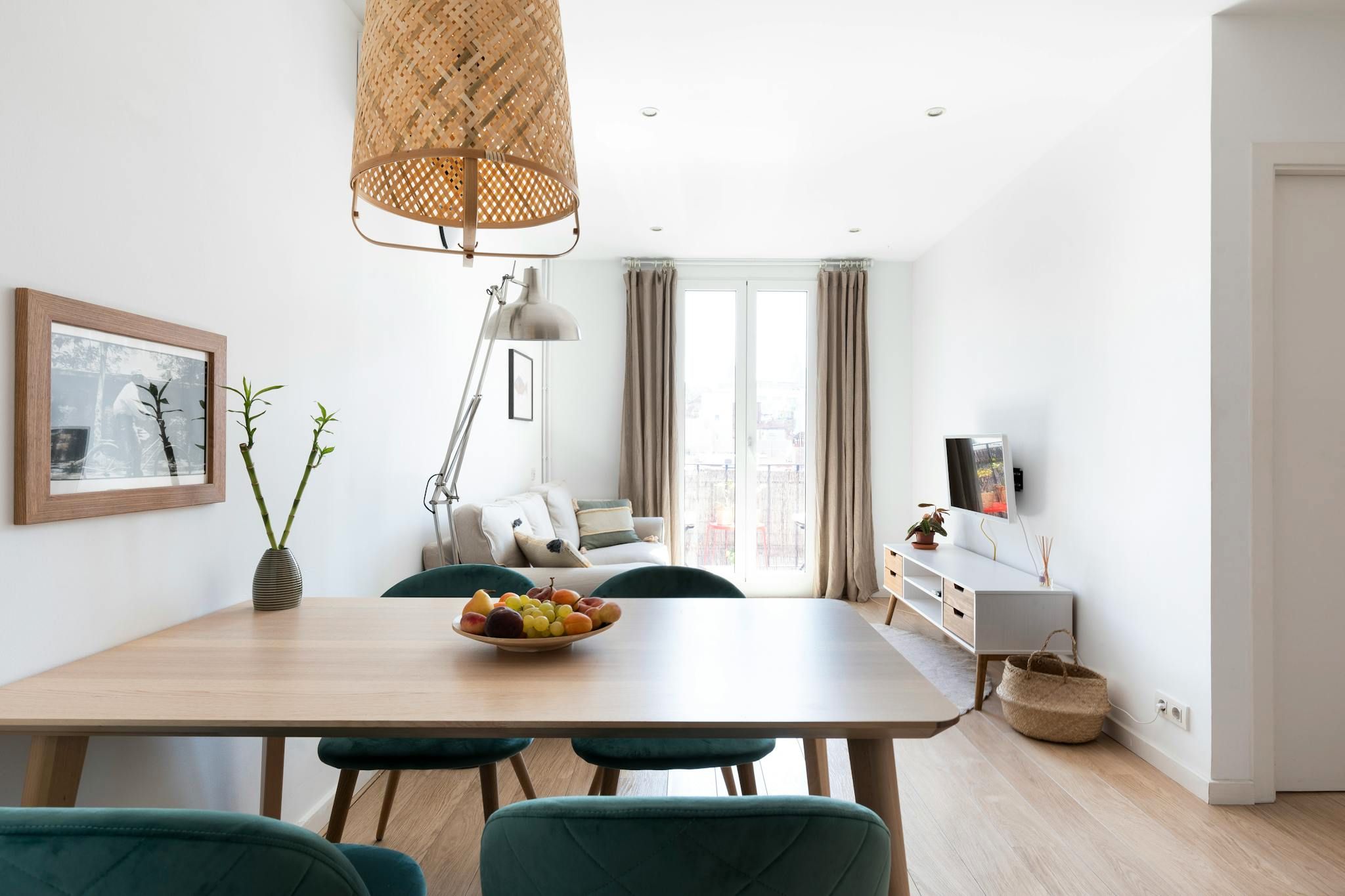 Sala d'estar de Pis de lloguer en  Barcelona Capital amb Aire condicionat, Calefacció i Moblat