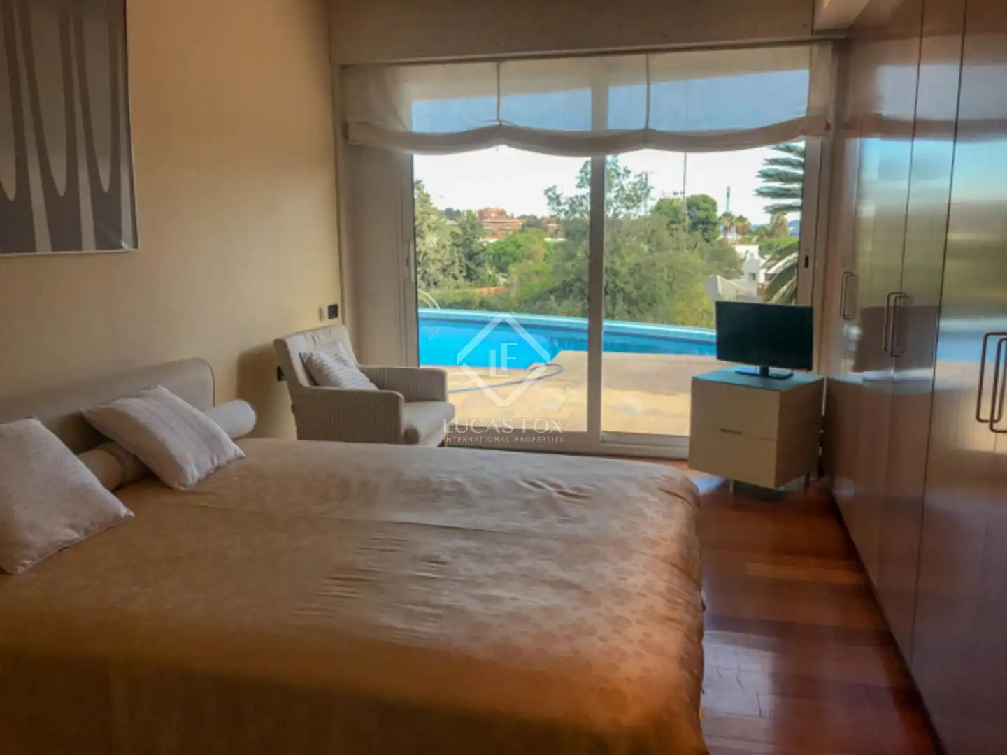 Schlafzimmer von Haus oder Chalet zum Verkauf in Esplugues de Llobregat mit Klimaanlage, Heizung und Privatgarten
