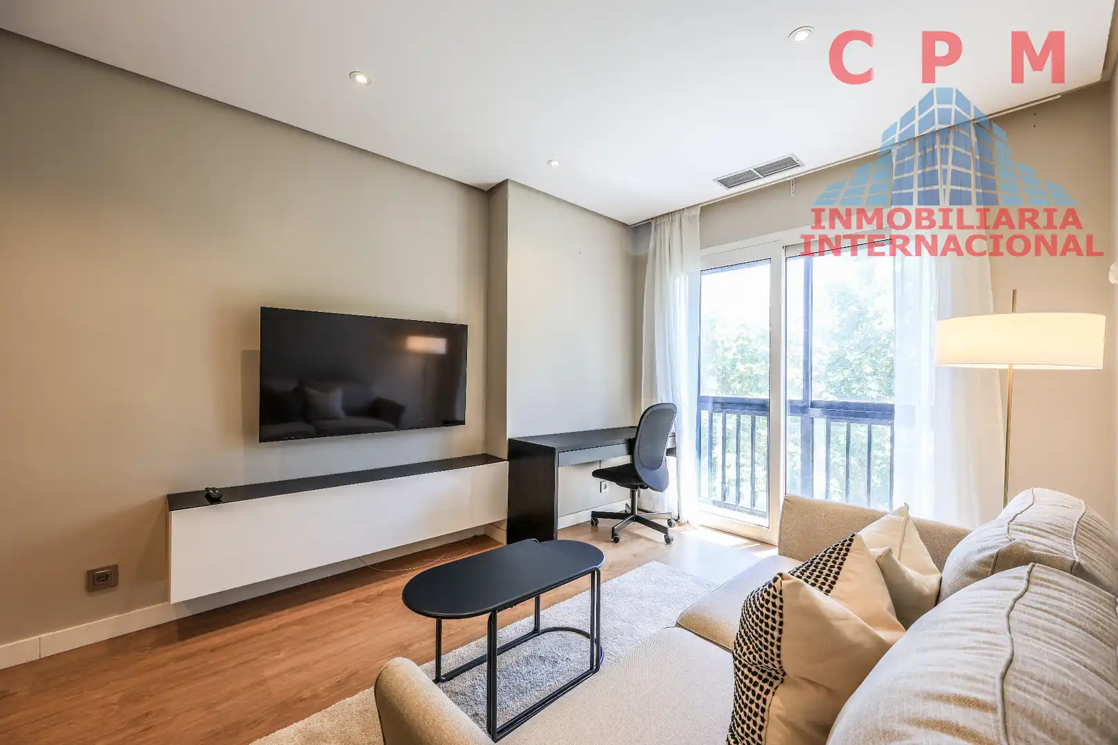 Wohnzimmer von Wohnung zur Miete in Madrid mit Klimaanlage, Heizung und Parkett