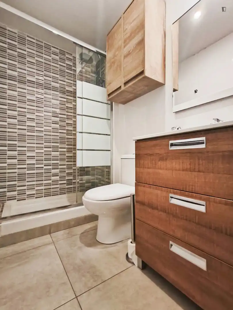 Baño de Apartamento de alquiler en Barcelona con Aire acondicionado, Amueblado y Horno