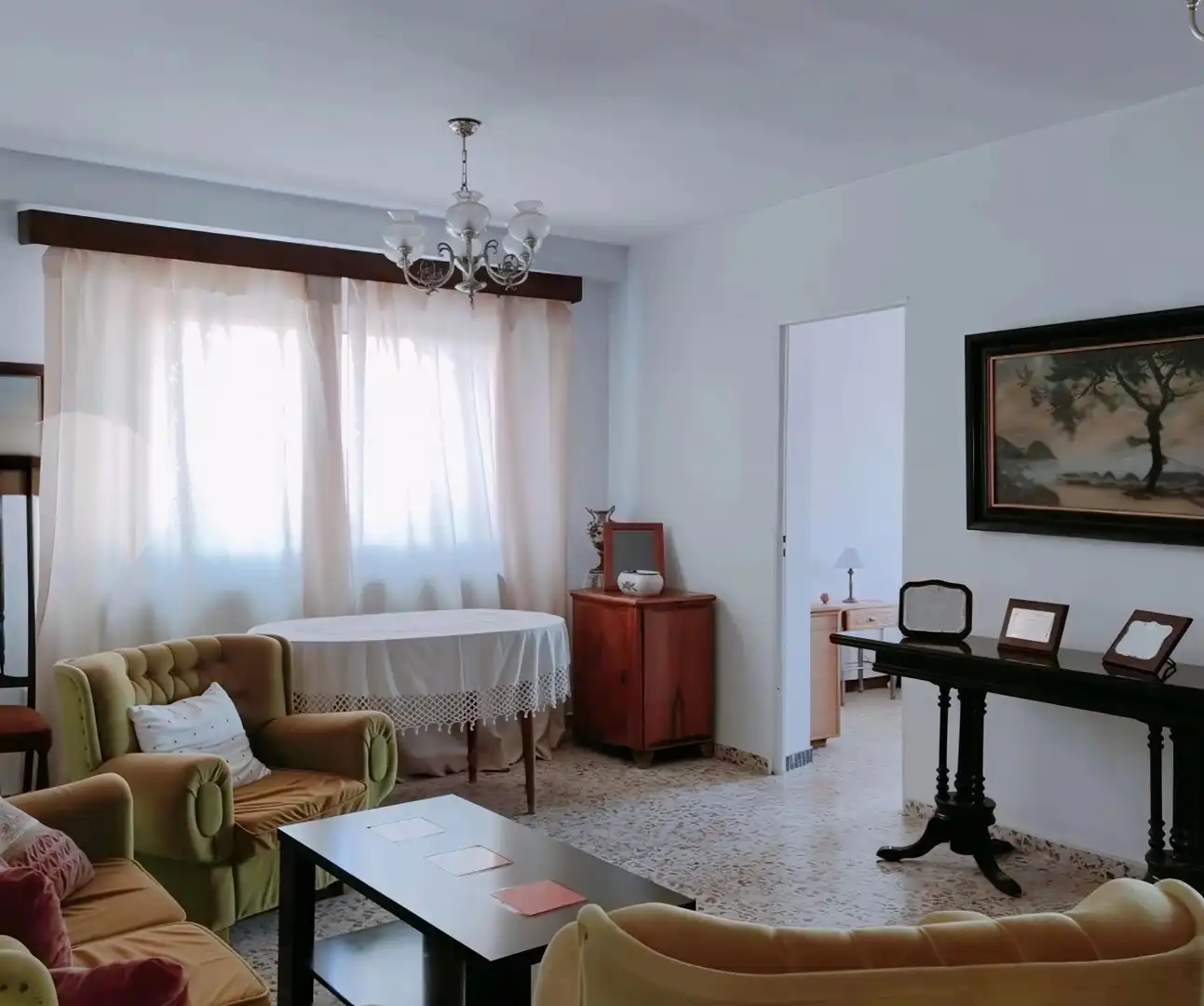 Wohnzimmer von Wohnung zum Verkauf in Alburquerque mit Privatgarten und Gemeinschaftspool
