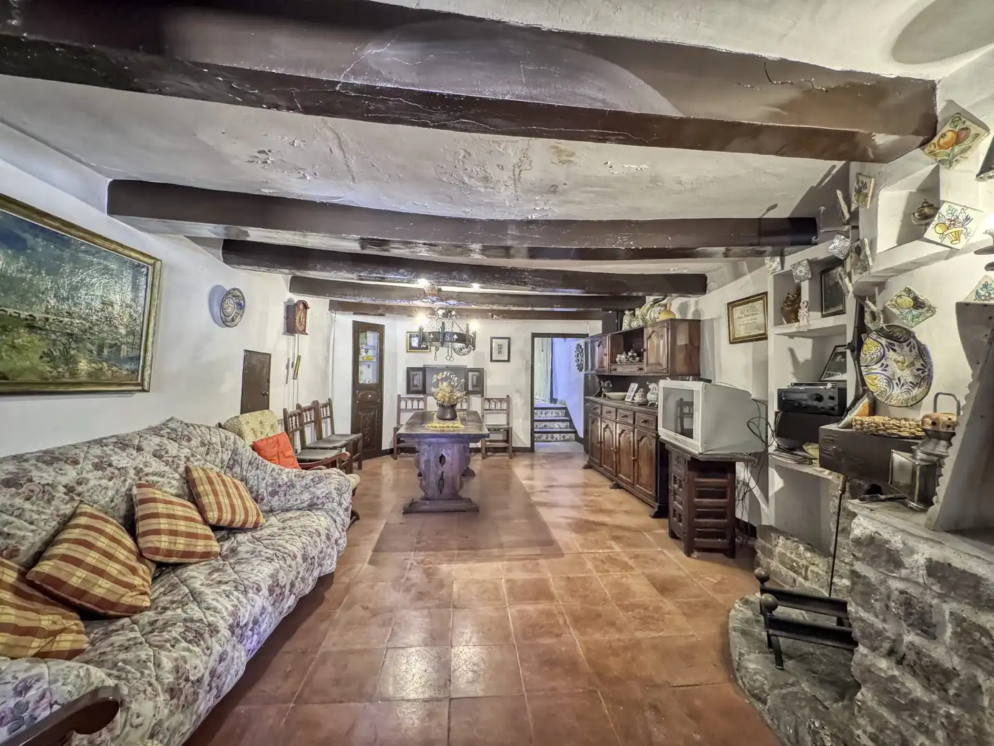 Sala d'estar de Finca rústica en venda en Rubielos de Mora, Teruel