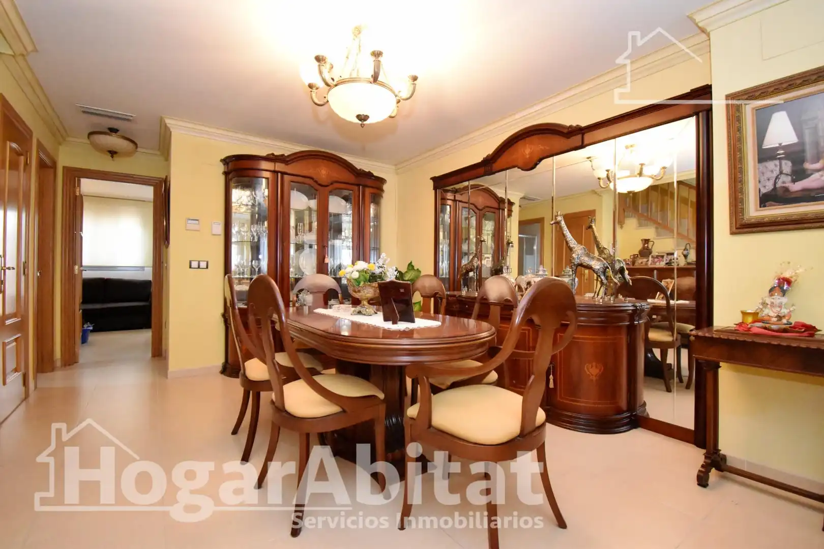 Dining room of Detached homes for sale in Almazora / Almassora  with Air Conditioner, Heating and Terrace