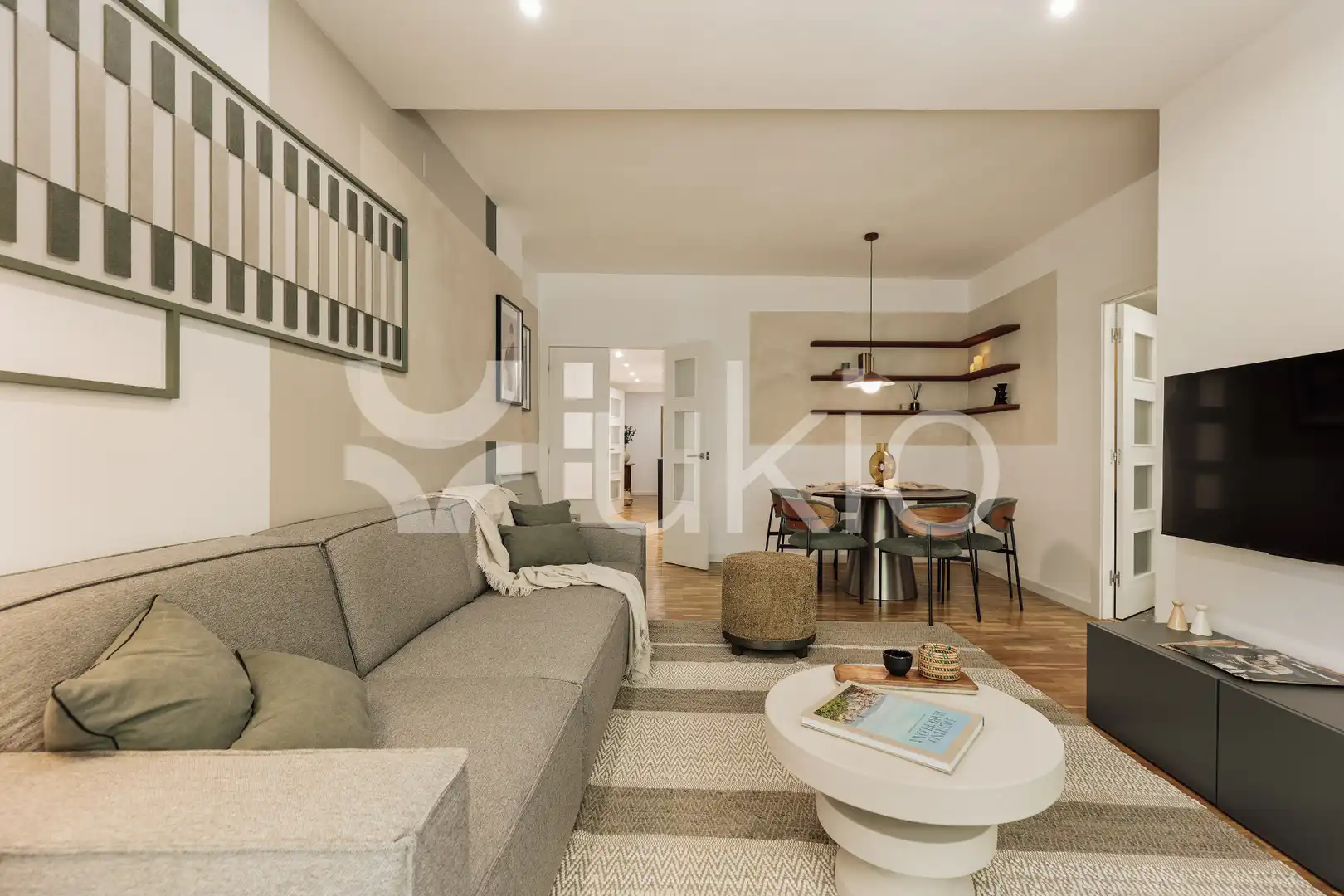 Sala d'estar de Apartament de lloguer en Barcelona amb Aire condicionat, Calefacció i Moblat