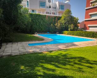 Swimming pool of Flat for sale in  Madrid Capital  with Air Conditioner, Heating and Private garden