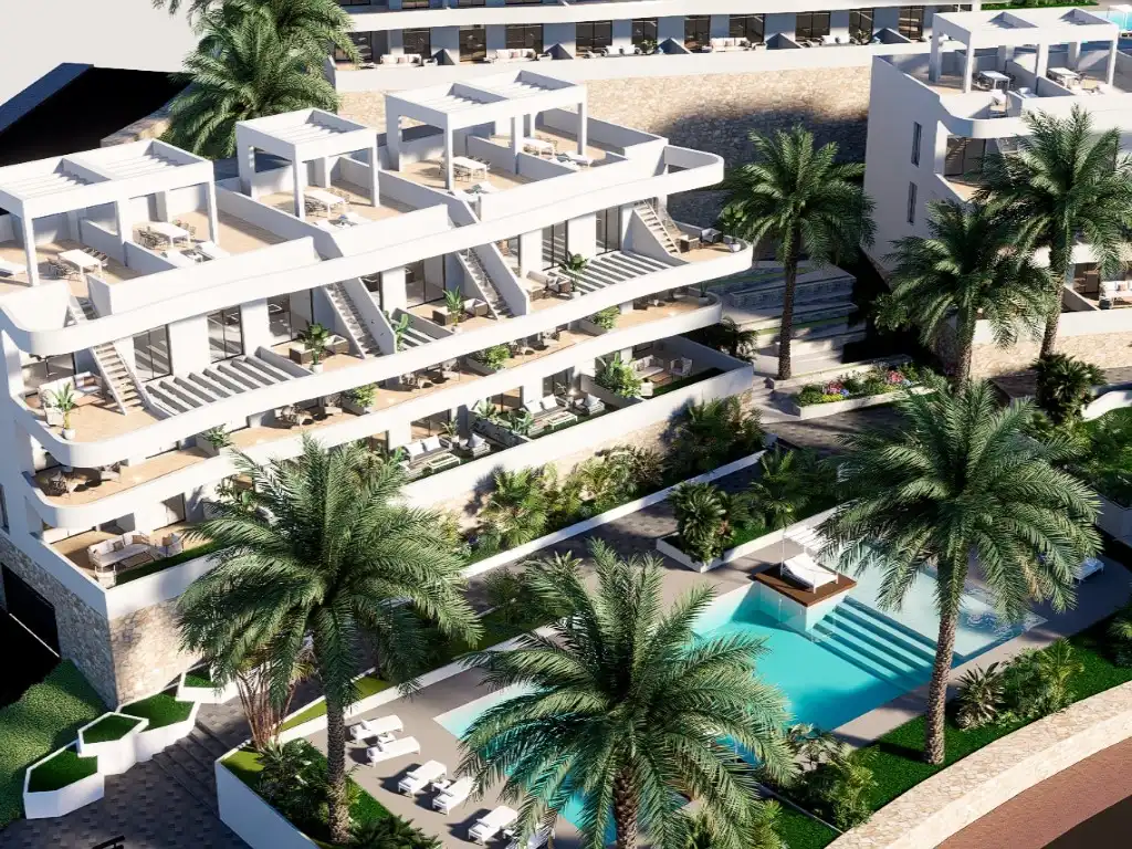 Terrassa de Apartament en venda en Finestrat amb Piscina