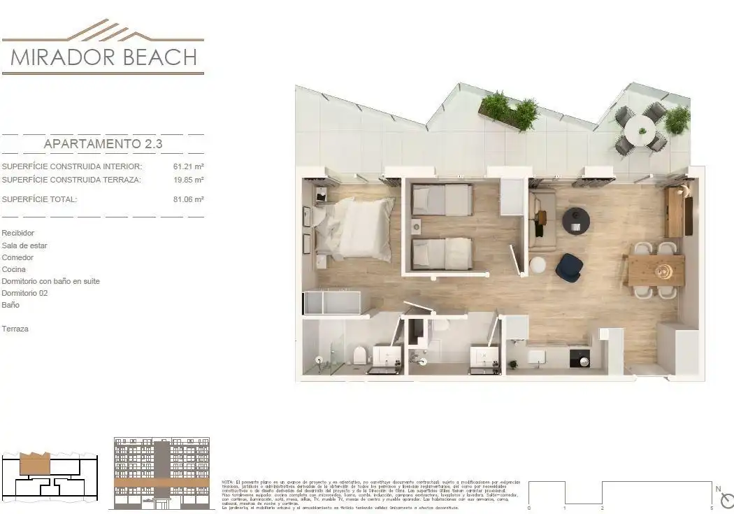 Apartment with terrace for sale in Moncófar Playa, imagen 11