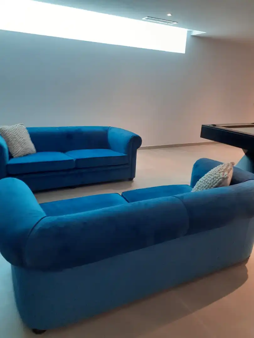 Sala de estar de Casa o chalet de alquiler en Benahavís con Aire acondicionado, Calefacción y Jardín privado