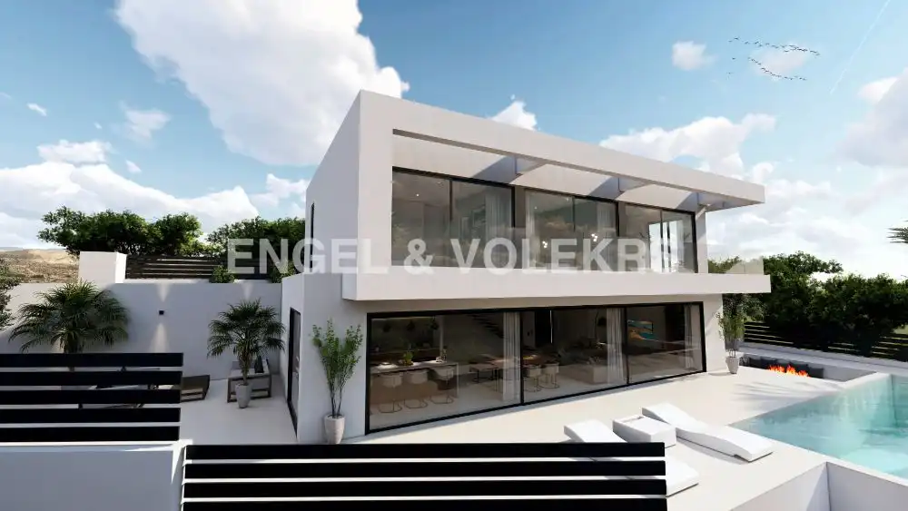 Exterior view of Houses for sale in El Campello  with Air Conditioner, Private garden and Storage room
