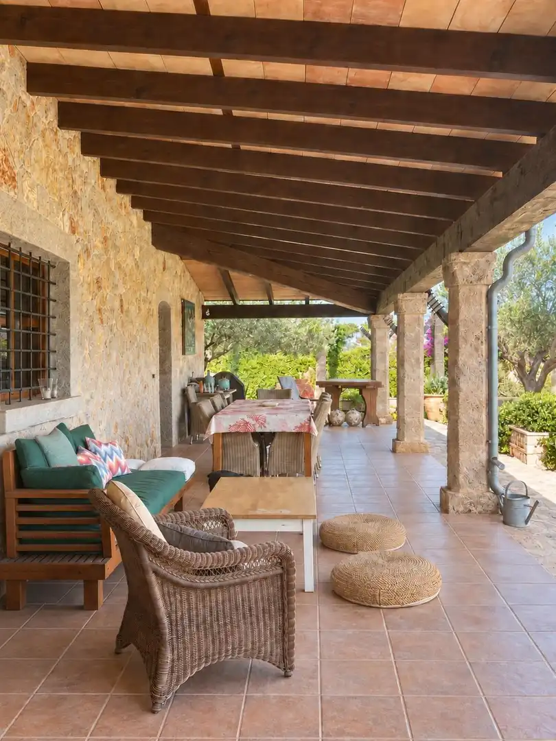 Terrasse von Country house zur Miete in Inca mit Klimaanlage, Privatgarten und Terrasse