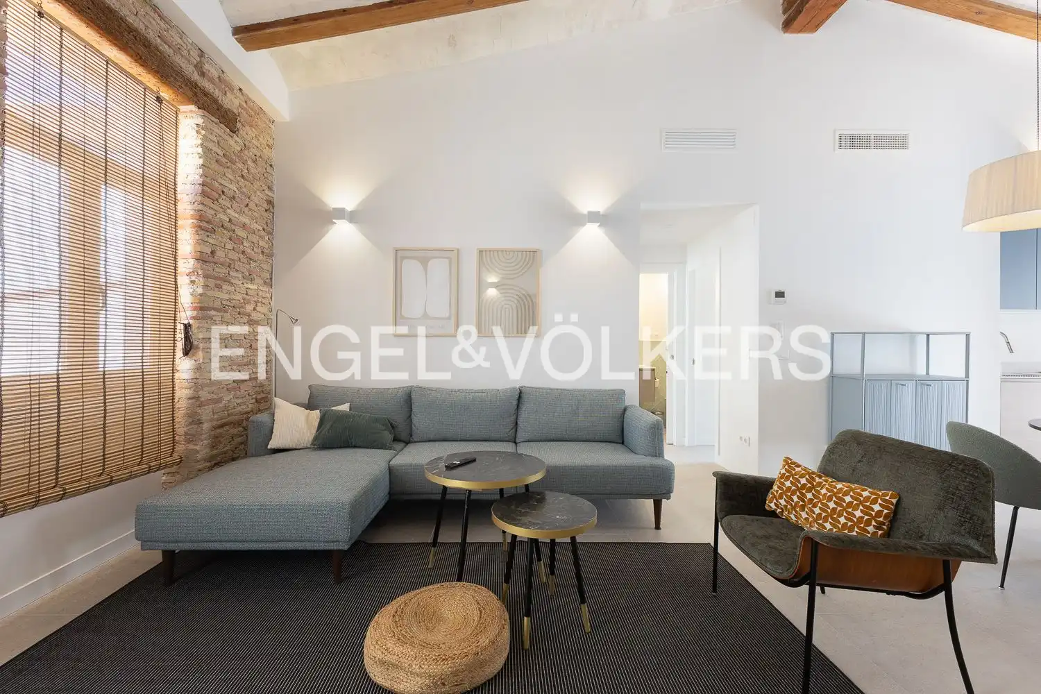 Wohnzimmer von Wohnung zur Miete in Valencia mit Klimaanlage, Heizung und Möbliert