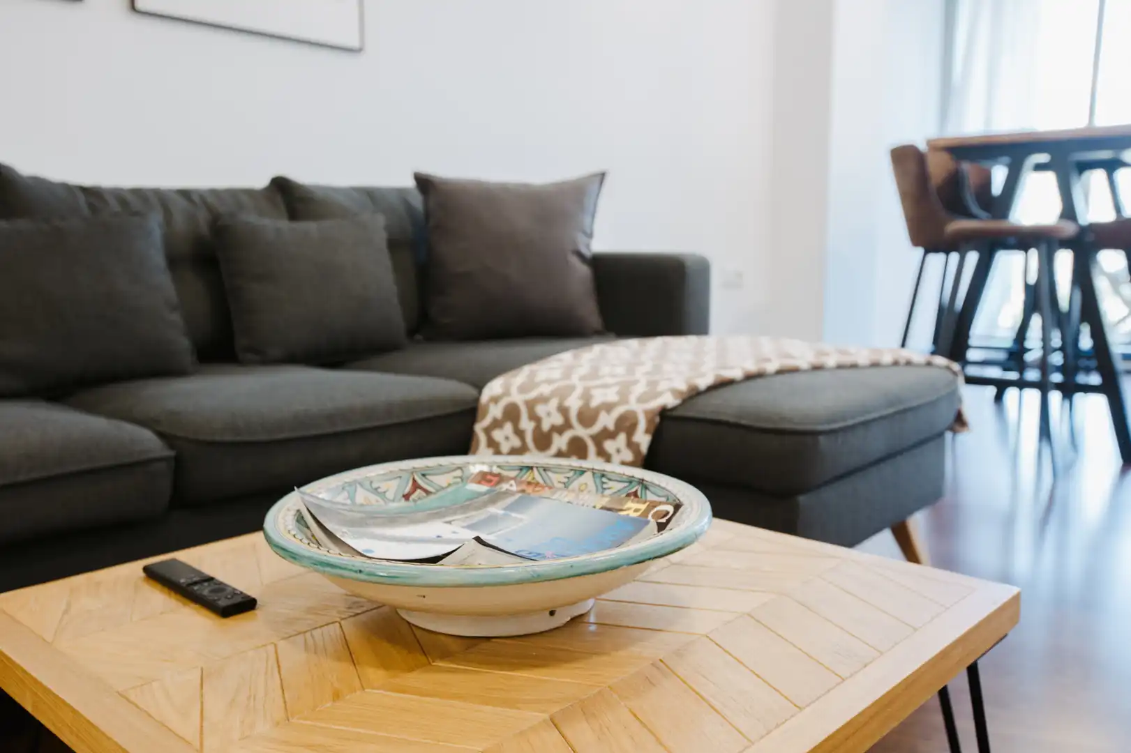 Living room of Apartments for rent in Calpe / Calp  with Air Conditioner, Heating and Parquet flooring