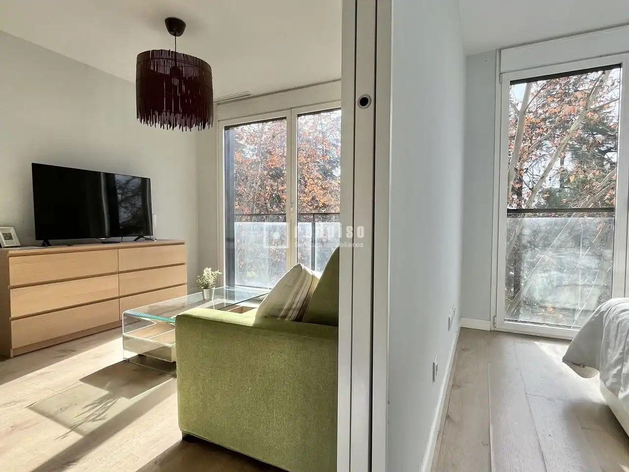 Wohnzimmer von Wohnung zur Miete in Madrid mit Klimaanlage, Heizung und Terrasse
