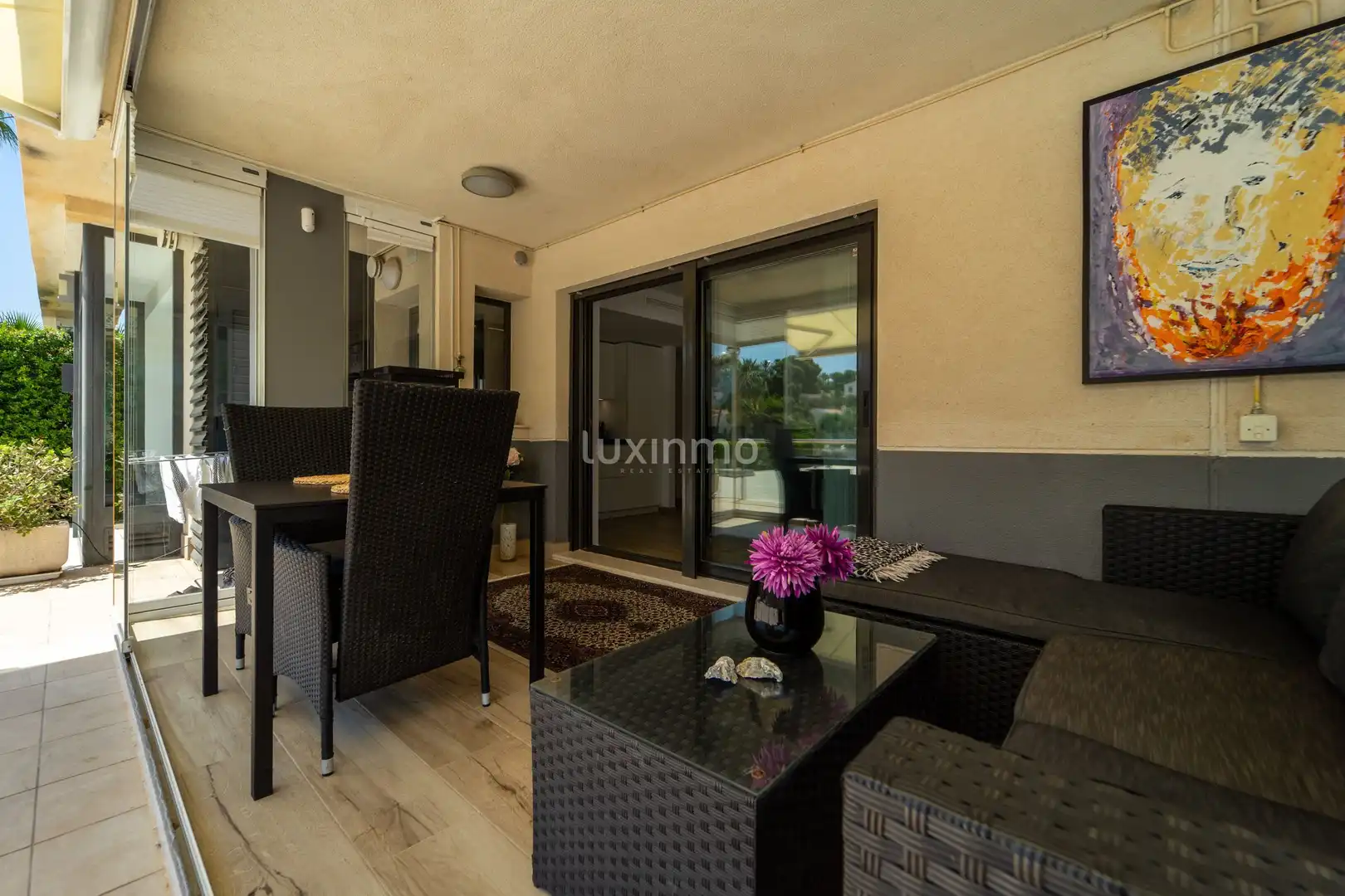 Terraza de Planta baja en venta en Calpe / Calp con Aire acondicionado, Jardín privado y Terraza
