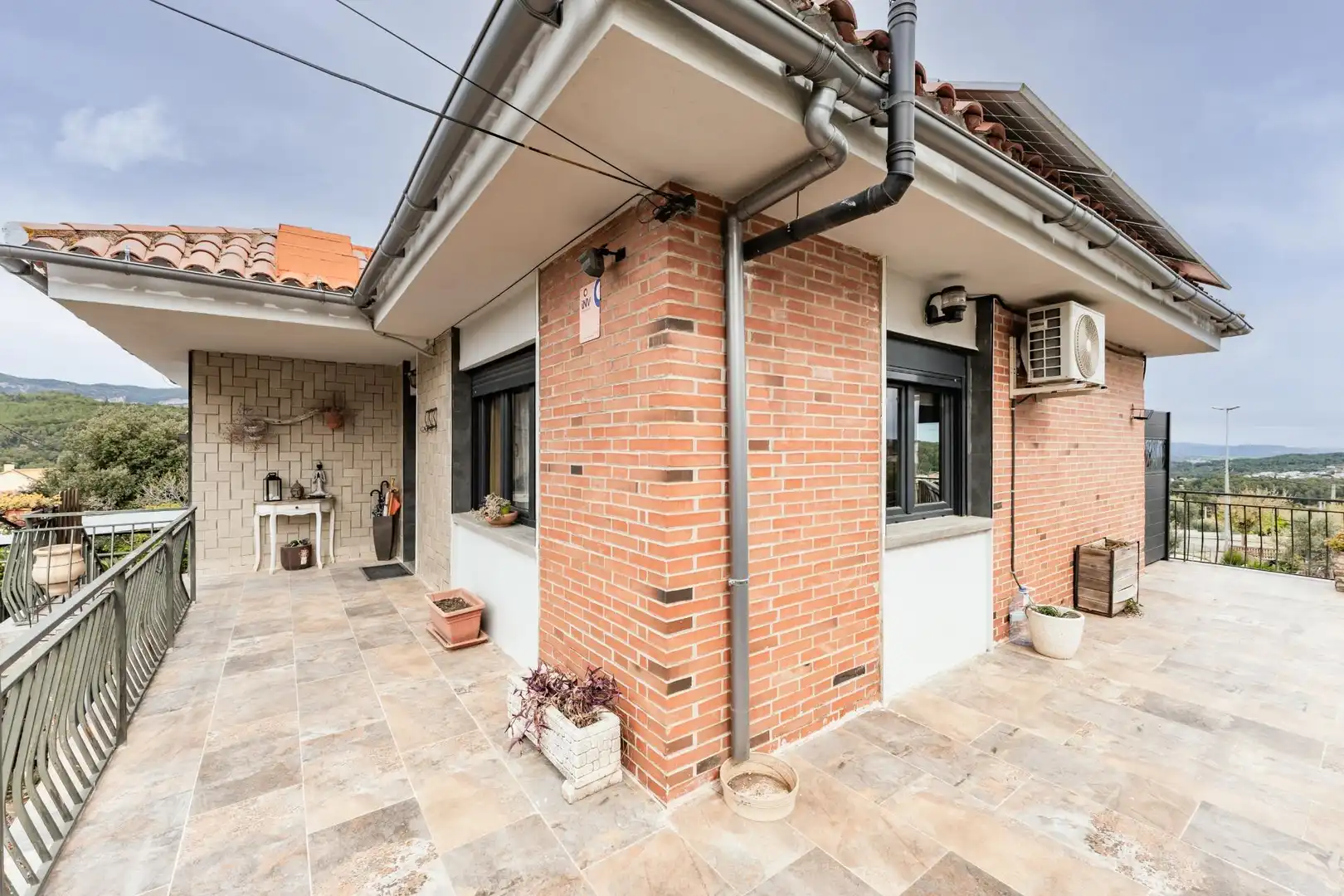 Terraza de Casa adosada en venta en Bigues i Riells del Fai con Aire acondicionado, Calefacción y Jardín privado