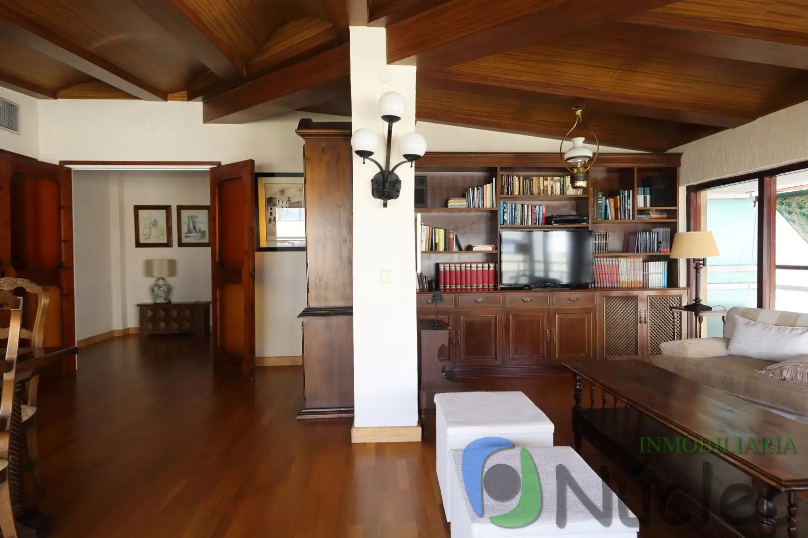 Wohnzimmer von Dachboden zur Miete in Badajoz mit Klimaanlage, Heizung und Parkett