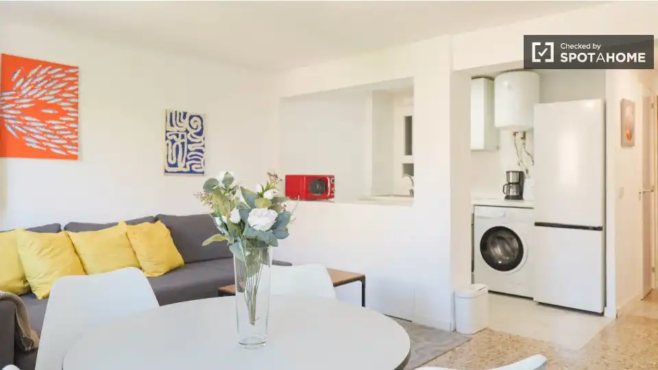 Wohnzimmer von Wohnung zur Miete in Madrid mit Klimaanlage, Heizung und Möbliert