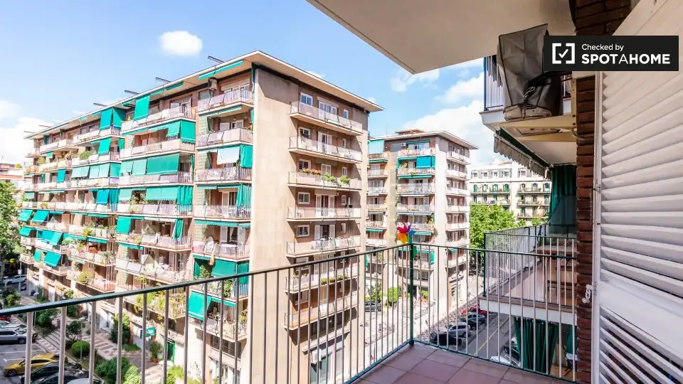 Terraza de Piso para compartir en Barcelona con Aire acondicionado, Calefacción y Amueblado