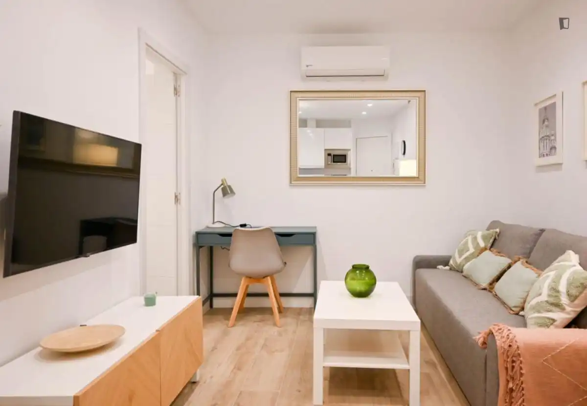 Wohnzimmer von Wohnungen zur Miete in Madrid mit Klimaanlage, Möbliert und Ofen