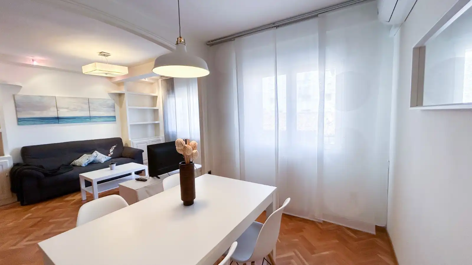 Sala de estar de Piso de alquiler en Zaragoza con Calefacción, Parquet y Amueblado