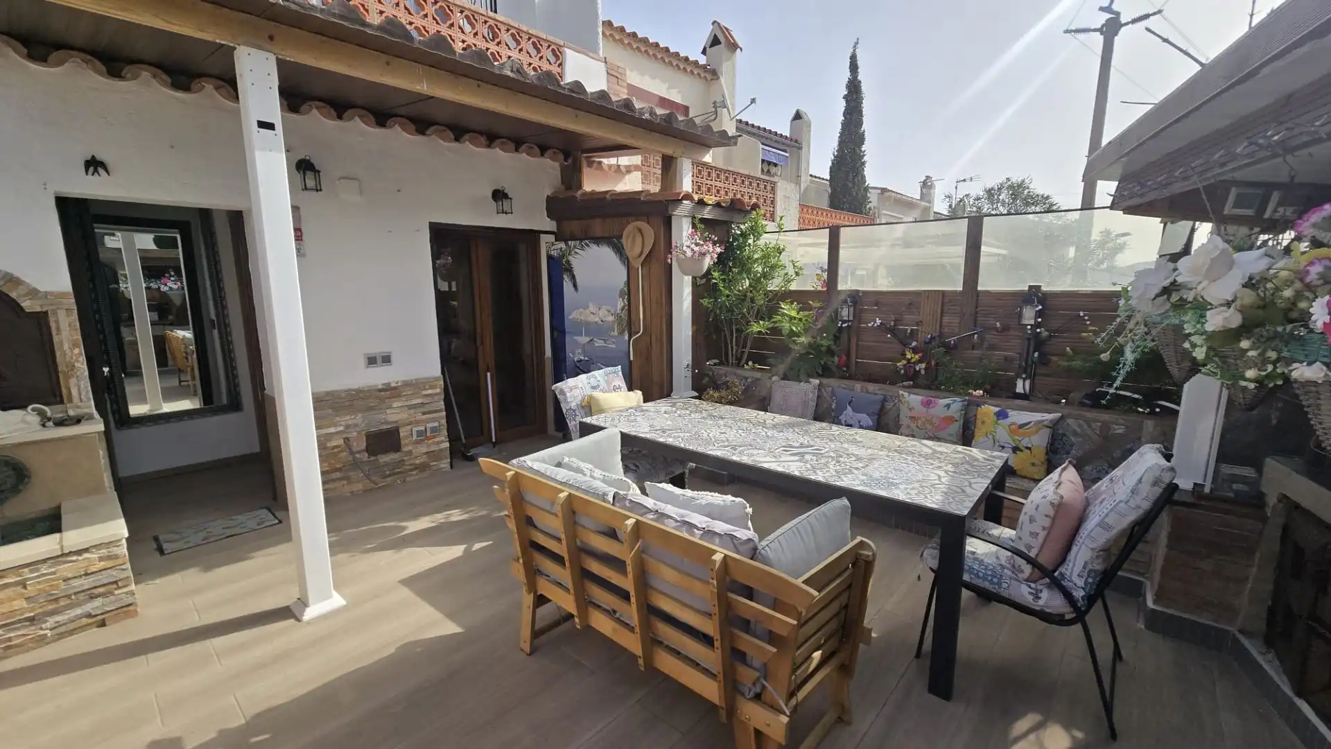 Terrassa de Casa adosada en venda en Roses amb Aire condicionat, Jardí privat i Terrassa