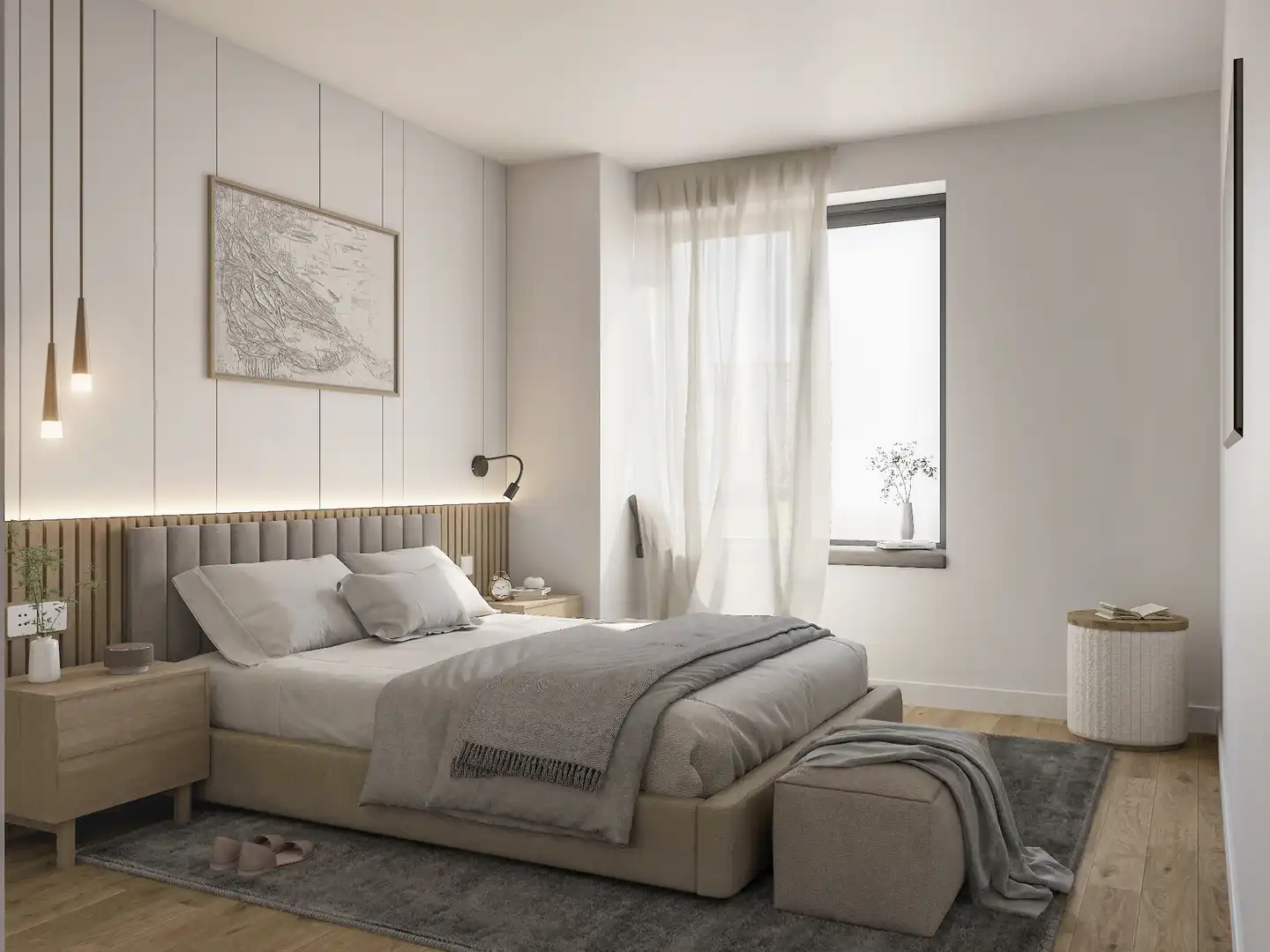 Bedroom of Flat for sale in Narón  with Heating, Parquet flooring and Terrace