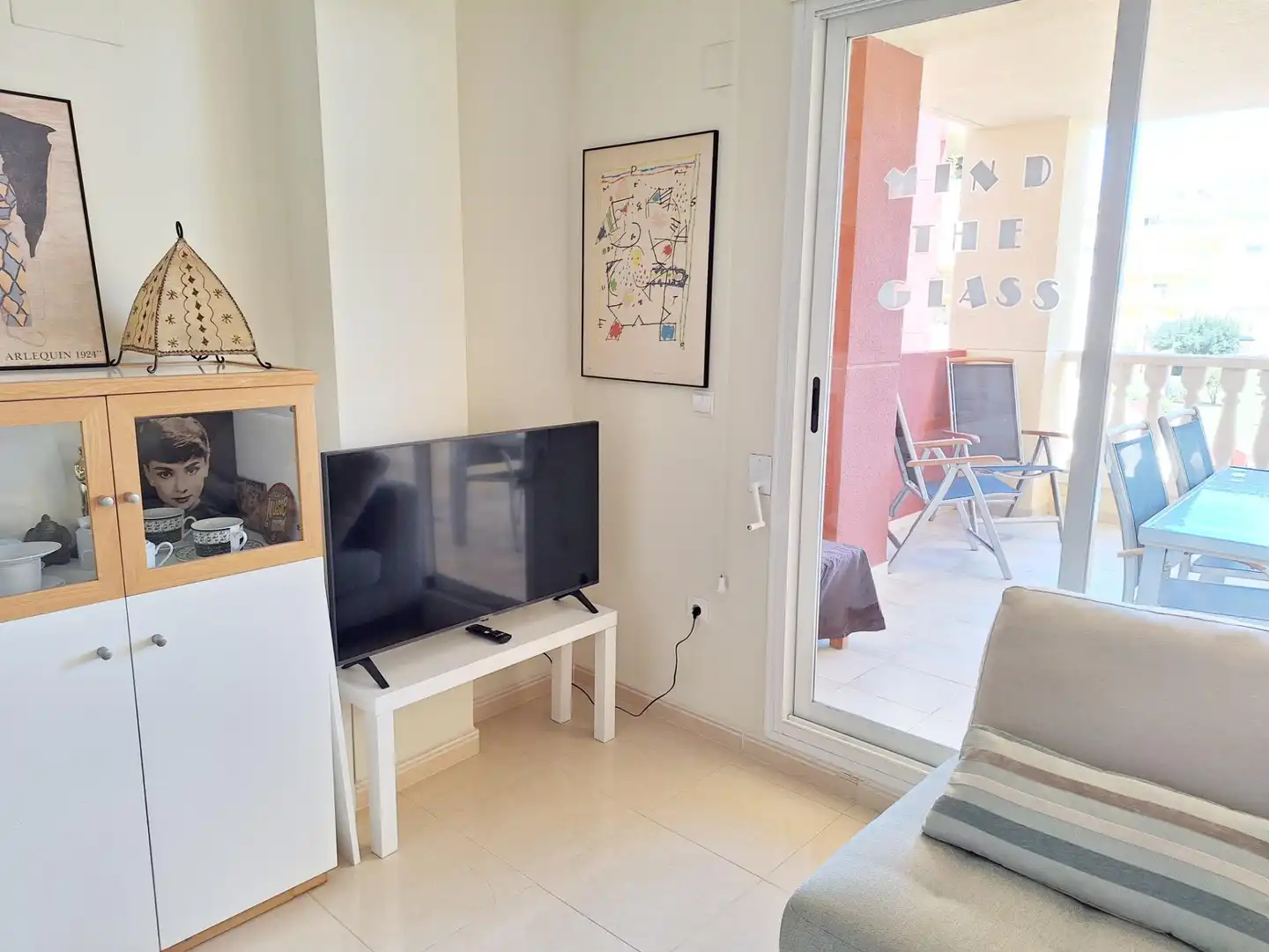 Wohnzimmer von Wohnungen zur Miete in Dénia mit Klimaanlage, Heizung und Privatgarten