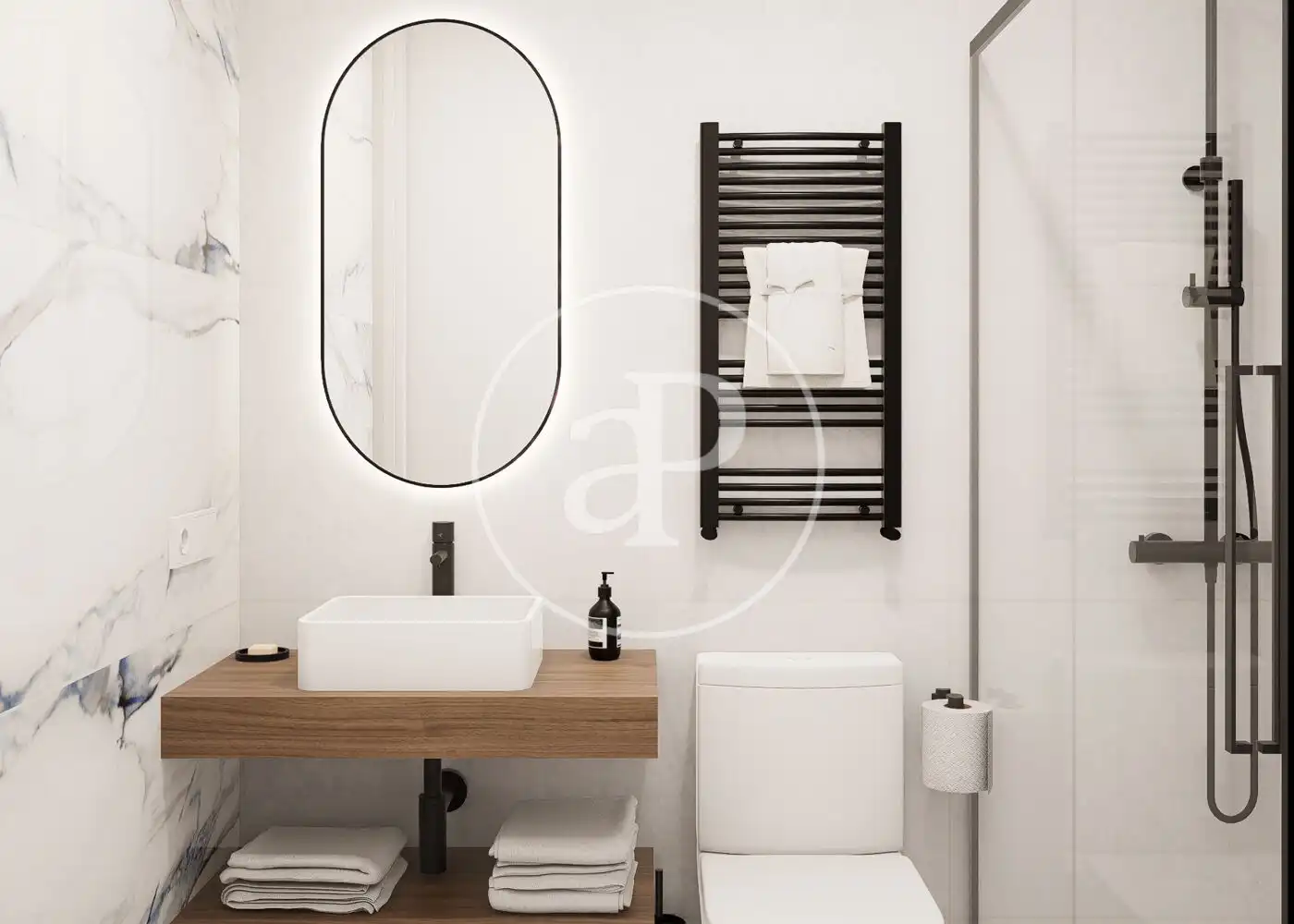 Bathroom of Flat for sale in Madrid  with Air Conditioner, Heating and Furnished