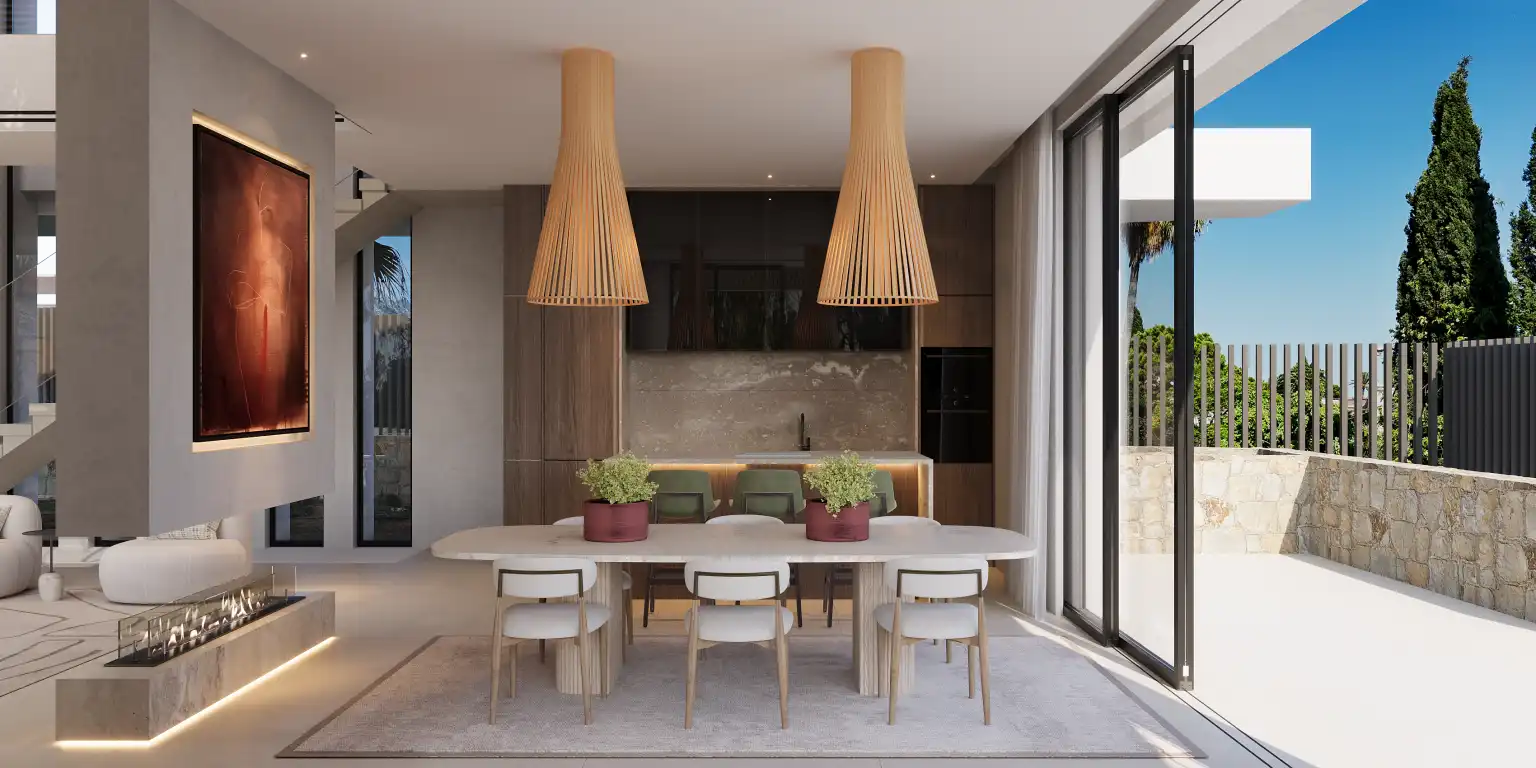 Esszimmer von Haus oder Chalet zum Verkauf in Marbella mit Privatgarten, Terrasse und Schwimmbad